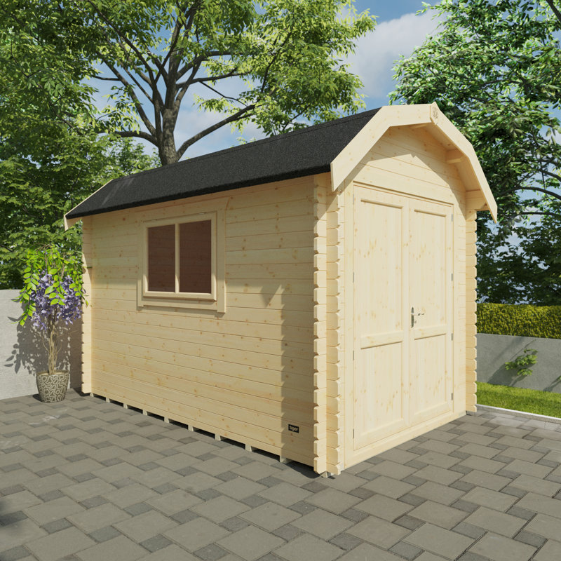 The Alpha Barn Tongue & Groove Log Cabin 12x8w