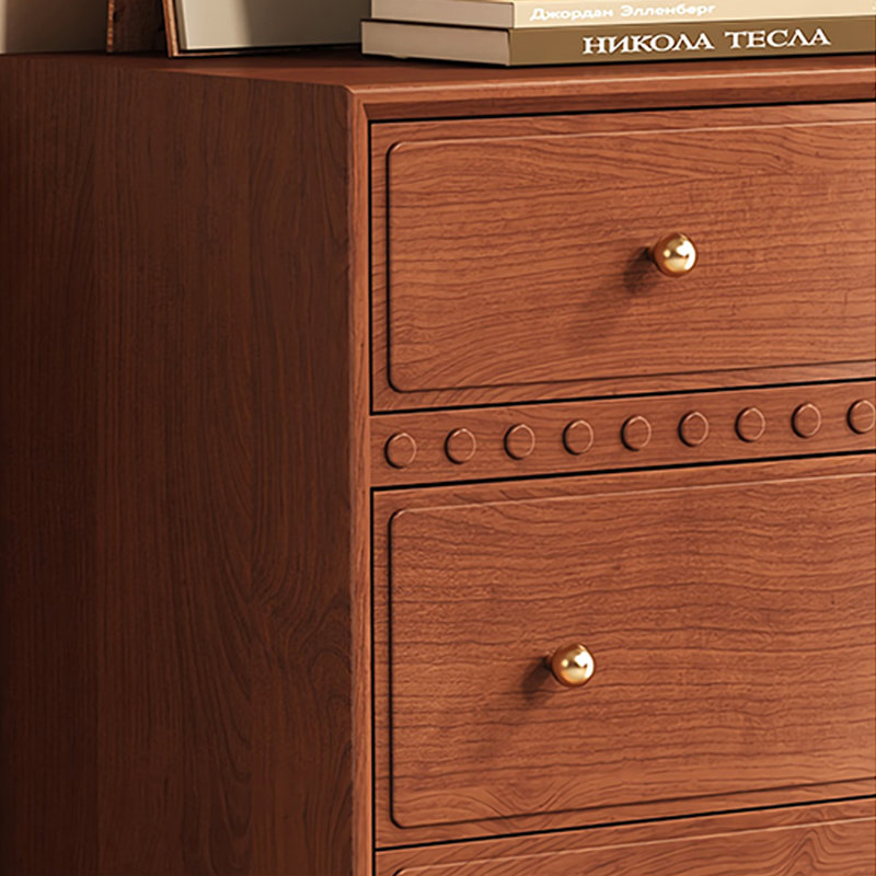 Simple Amber Solid Wood Accent Chest