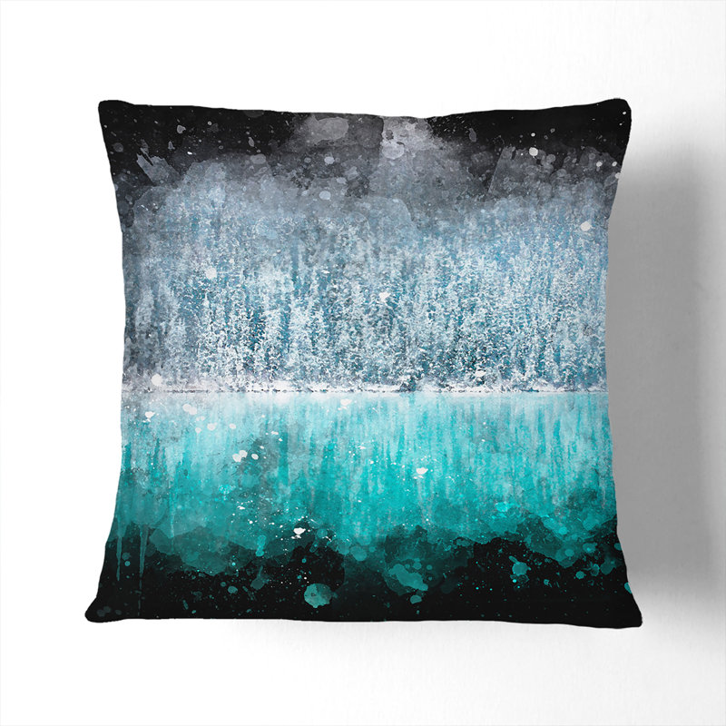 Sketch of Lake Louise Cushion with Filling, 55cm H x 55cm W x 20cm D