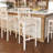Prompton School House Back Wood Restaurant Dining Barstool with Footrest-76687018