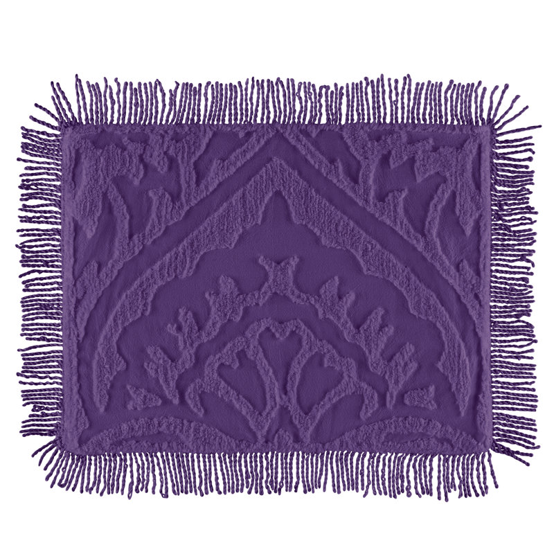 Plum Cotton Chenille Fringe Standard Pillow Sham