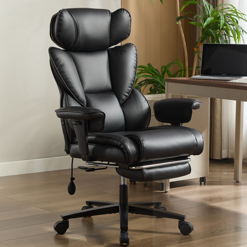 Chaise de bureau avec repose-pieds et soutien à la taille