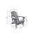 Gray Folding Chair, Dual Cup Holder, Spacious Seat And Stylish Tall For Outdoor Composite Chair With Wood Texture - Gray, Holder Dazzling-133332049