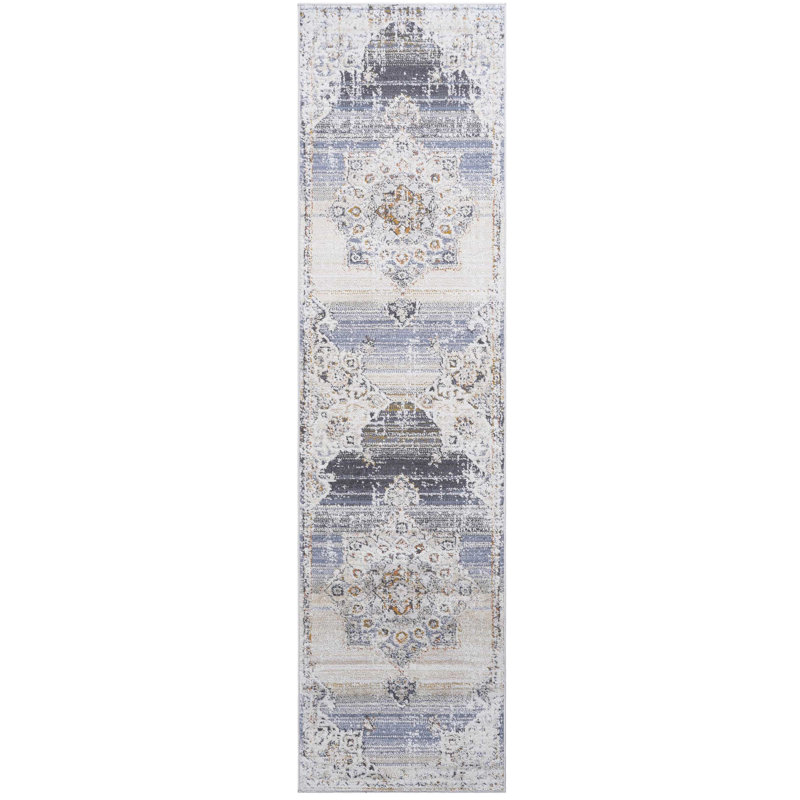 Tapis non délestable en médaillon crème / doré - Polyvalent pour garde-manger sans teinture