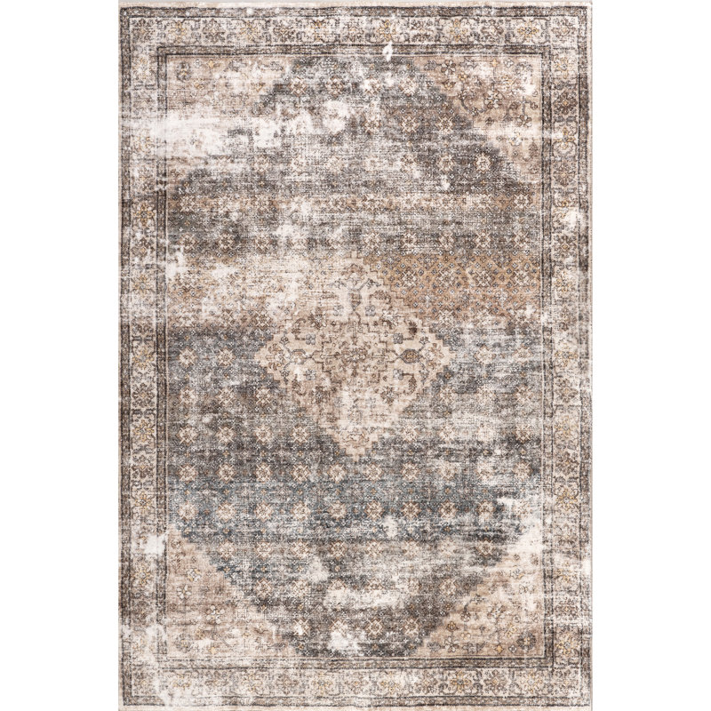 Tapis lavable à la machine Talita Medallion, Rectangle de 5 pi x 8 pi