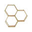 Étagère décorative hexagonale 3 pièces Jeffrey-996042271