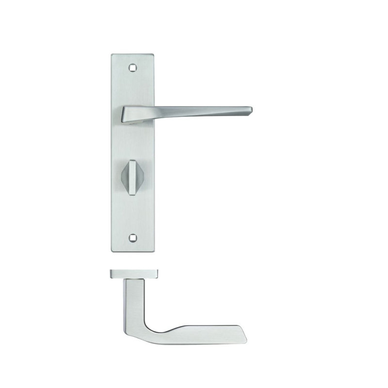 Bathroom Right Hand Door Handle, Satin Chrome