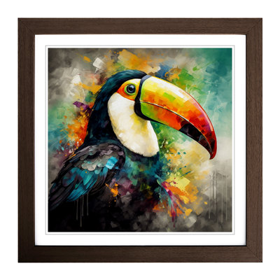 Toucan Abstract Art - Framed Print