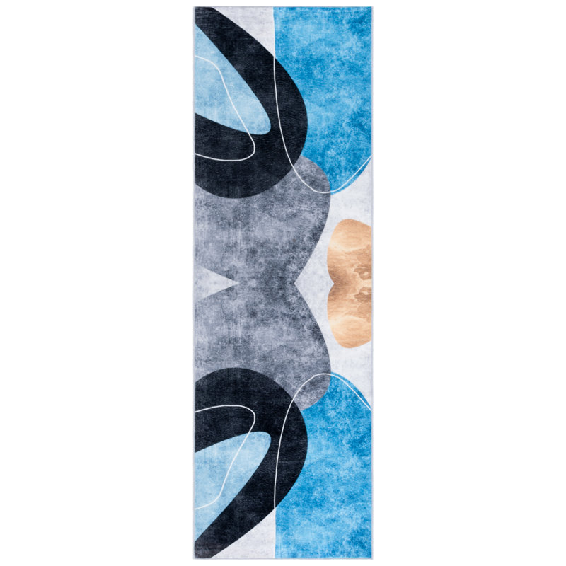 Josalina Monica Performance Machine Washable Abstract Rug, Runner 2'6" x 8'