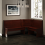 Heartlynn Classic Wooden Breakfast Nook Corner Bench Set Solid Wood Mahogany Finish