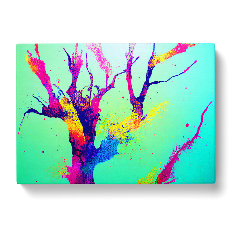 Dreamy Colourful Tree Abstract - Wrapped Canvas, 40cm H x 60cm W x 3cm D