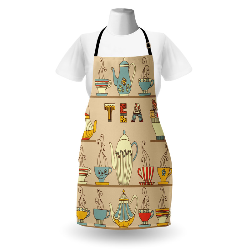 East Urban Home Tea Apron, Cooking Gardening, Adult Size, Multicolor
