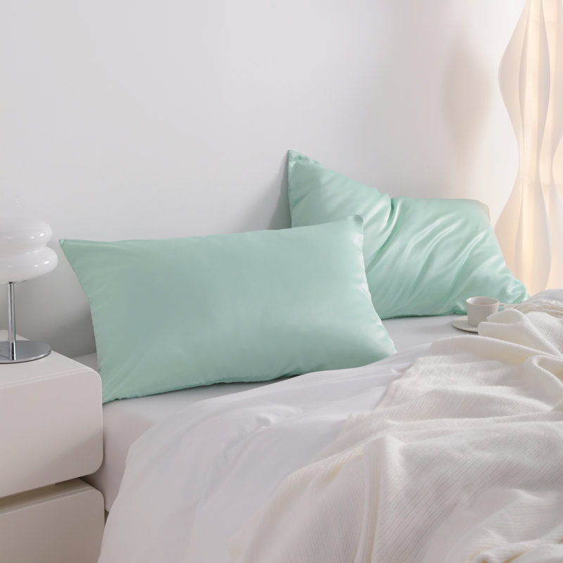  Housse de coussin en microfibre, Grand, Cyan
