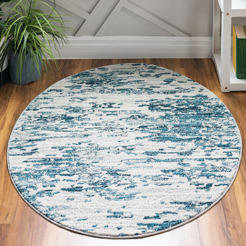 Abstract Indoor Rug, Round 7'