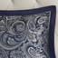 Ensemble d'édredon élégant 12 pièces avec draps en coton bleu marine-119068523