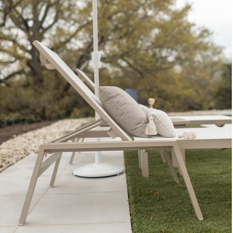 Chaise longue sans accoudoirs Berlin Gardens Vida, Graphite moucheté