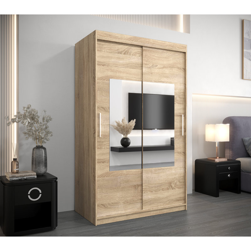 Ballycastle 2 Door Manufactured Wood Wardrobe, Sonoma Oak