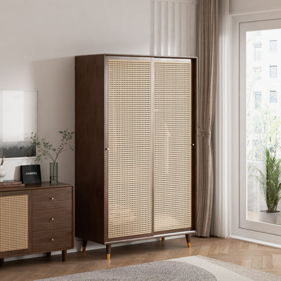 Garde-robe moderne et simple en rotin de luxe