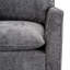 Fauteuil d'appoint pivotant à 360°, 80 x 86 x 89 cm, chenille, 1 pièce, gris, base métallique pivotante à 360°