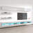 Lieberman 126" Modern Floating Wall Mounted Entertainment Center with 16-Color LED Lighting, High Gloss Finish-1651319648