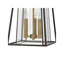 Luminaire suspendu géométrique unique à 3 lumières Cognac Izzie