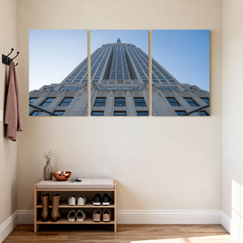Ensemble de 3 impressions sur toile, villes et pays, gratte-ciel moderne, paysage urbain, H 18 po x l 36 po