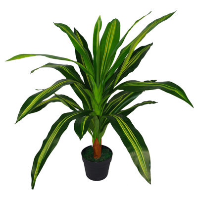 Annistyn 90cm Faux Dragon Tree in Pot