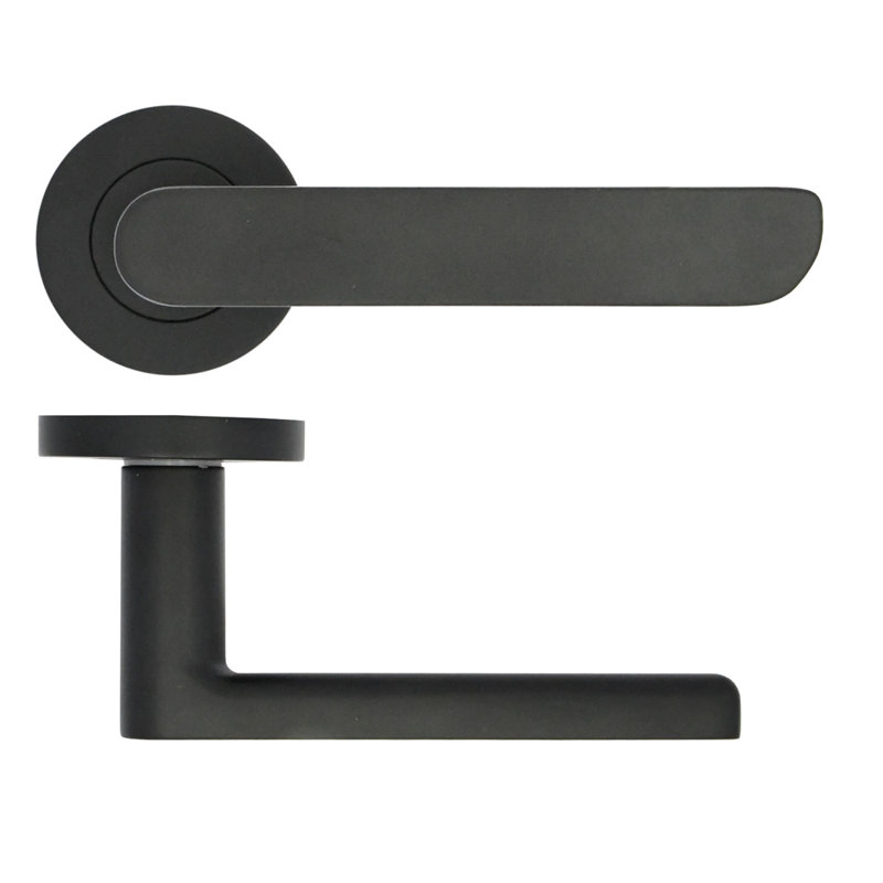 Single Dummy Door Handle, Matte Black
