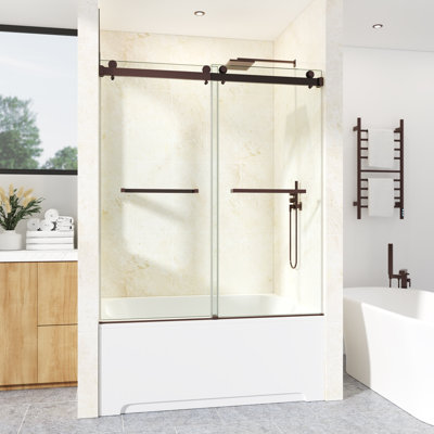 Porte de douche coulissante double l 48 "x H 66"