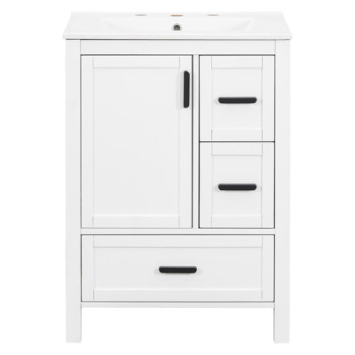 Meuble-lavabo 24 po avec lavabo en céramique