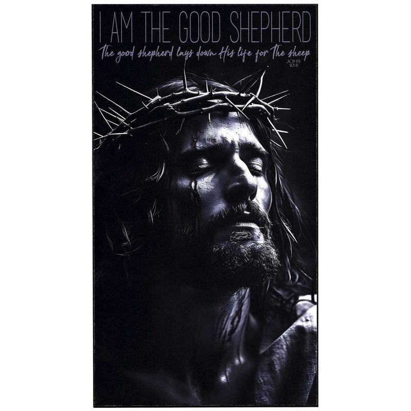 Plaque murale tête couronnée du Christ noir