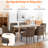 Dining Chairs,Mid Century Dining Chairs,Upholstered Faux Leather Dining Chairs with Back Pull Rod-261836129