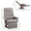 HOMCOM 360° Swivel Recliner Chair with Footstool Leather-1054574377