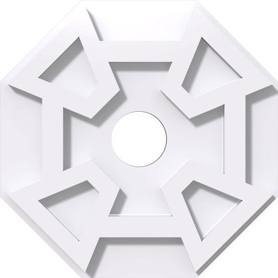 10"OD x 2"ID x 3 1/2"C x 1"P Logan Architectural Grade PVC Contemporary Ceiling Medallion