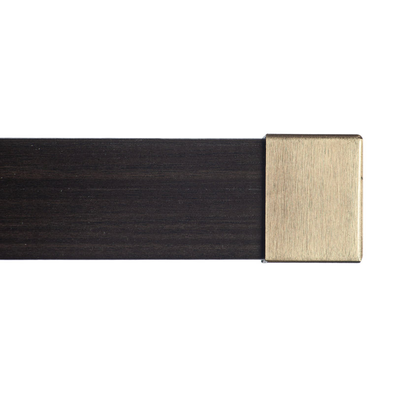 Tringle à rideaux simple en bois 2 po, Antique, H 2 po x l 48 po x P 3,12 po