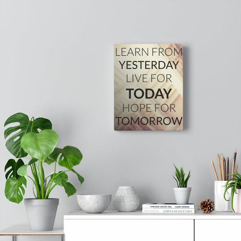 Learn From Yesterday - Wrapped Canvas Print, 36cm H x 28cm W