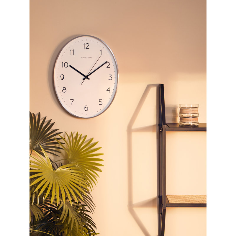 Samson Metal Wall Clock, Grey/White