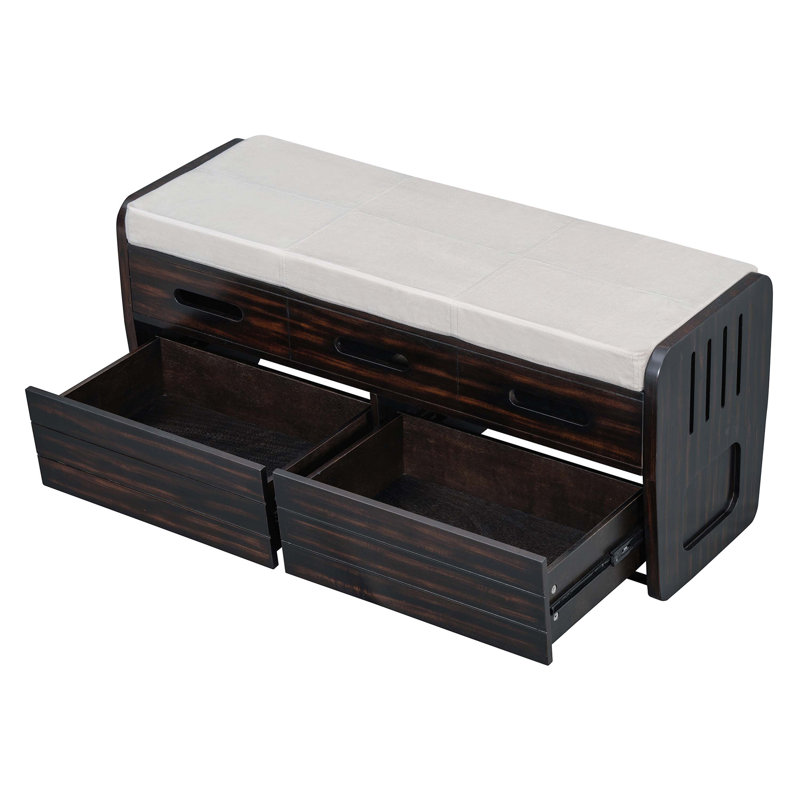 Banc de rangement pour chaussures, Espresso