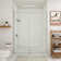 Oceanus 55" - 59" W x 75" H Single Sliding Frameless Shower Door with Clear Glass