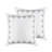 King/ King Chenille Cotton Duvet Cover Mini - Geometric Patterns, Solid Dyed Reverse, Printed With Sophisticated Style, Overlap Opening Shams