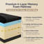 Matelas en mousse viscoélastique 12 "avec technologie de refroidissement