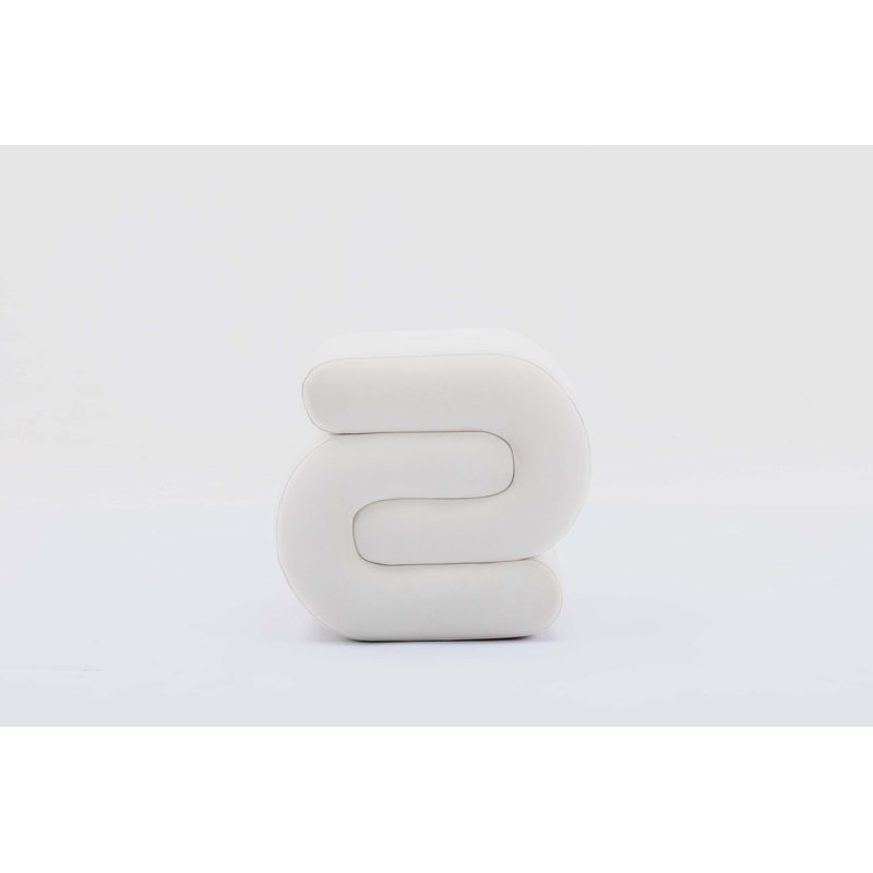 Merchiston Solid Wood Accent Stool, White