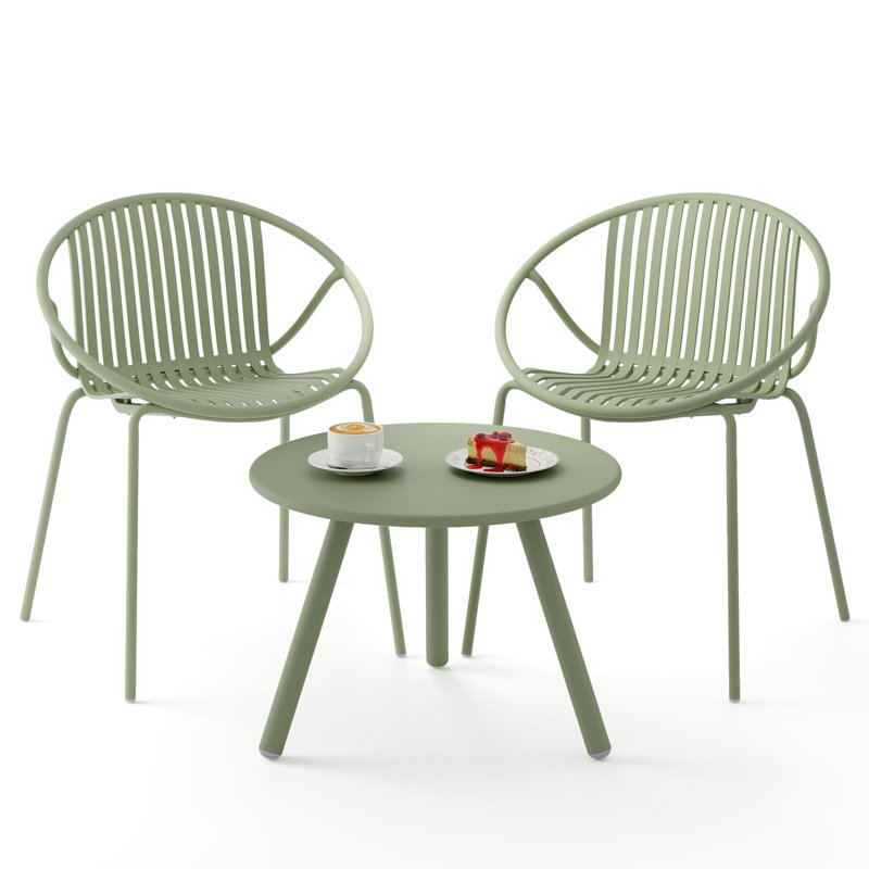 Patio Dining Set with, Green
