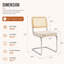 Chaises de salle à manger de 19,3 po en rotin moderne, velours et structure en métal (ensemble de 4) Chaises de salle à manger de 19,3 po en rotin moderne, velours et structure en métal (ensemble de 4)-127658167-127658165