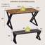 Ensemble de table de salle à manger pour 4 personnes avec pieds en forme de Z Beauvonce-1142742871