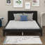 Base de lit en bois avec tête de lit, lit plateforme Mid-Century moderne-763722730-763722733