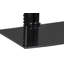 Mount-It! Floating Wall Mounted Shelf Bracket Stand, 17.6 Lbs. Capacity, Tinted Tempered Glass Black