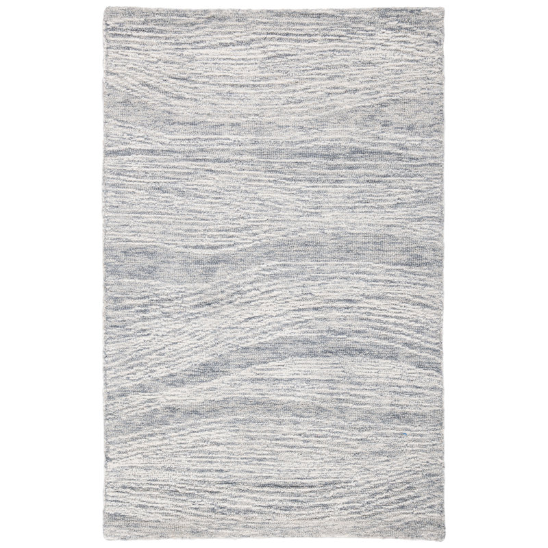 Tapis ivoire en laine touffeté à la main Wimmer, Rectangulaire 2 pi x 3 pi