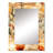 Demaro Beige Meadow Flowers Boho Pattern - Floral Decorative Wall Mirror, Cottage Large Mirror, Printed Metal Art-1630158481