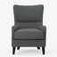 Fauteuil à oreilles rembourré Columbus-107531765